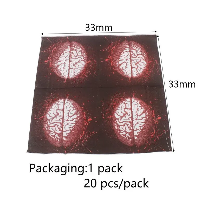 20 шт./компл. украшение для стола на Хэллоуин Хэллоуина бумажная салфетка с