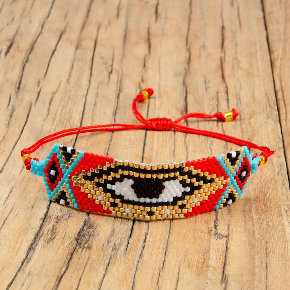 Go2boho MIYUKI браслет сглаза браслеты укусы Губы Розовый Красный Delica бисер ручной работы Тканые женские Украшения, Браслеты mujer moda