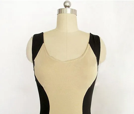 New 2014 Summer Sexy Women Slim Fit Patchwork Package Hip Dresses Sleeveless Tank Pencil Dress Vestidos S M L XL | Электроника