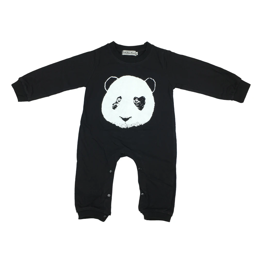 Осенняя одежда для малышей модные комбинезоны с принтом панды комбинезон