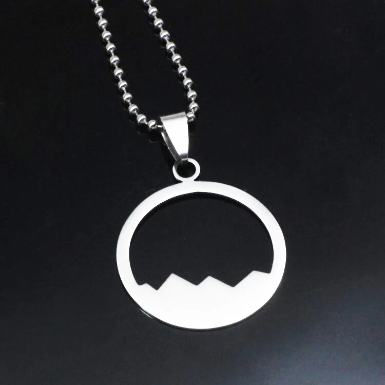 Ювелирные изделия унисекс из нержавеющей стали полый диск подвеска горное