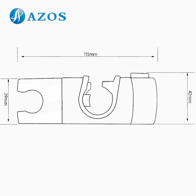 Сменный ручной Душевой Кронштейн для скользящей планки регулируемый 18-25 мм O. D.