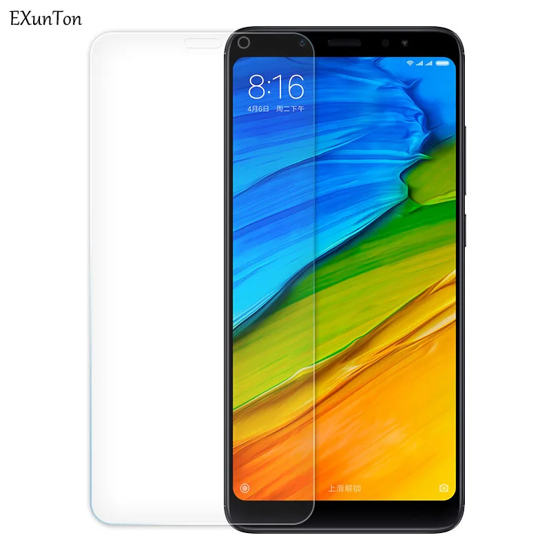 EXUNTON 2PCS Super Clear 2.5D 9H Tempered Glass For Xiaomi Redmi 5 Redmi5 Plus Note 5A Note5 Pro Screen Protector New | Мобильные