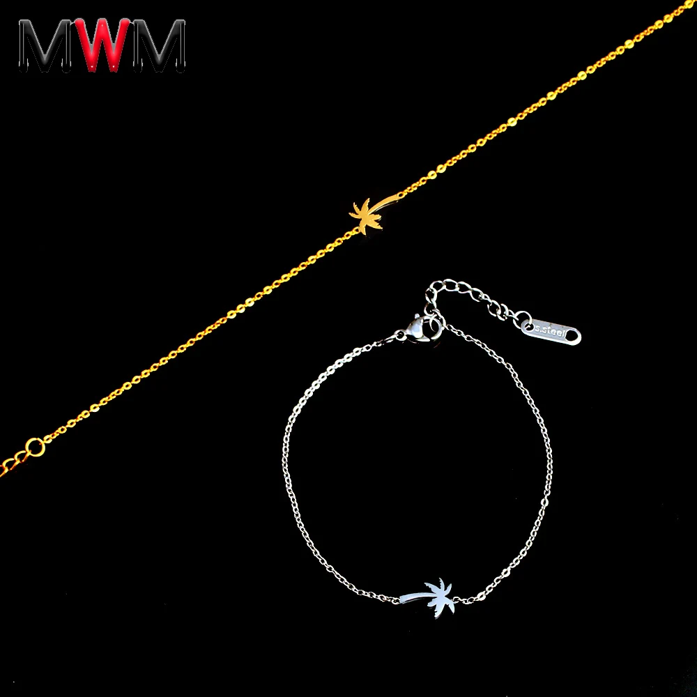 MWM 2018 из нержавеющей стали кокосовый браслет с деревом золотой