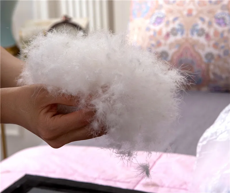 Утепленное одеяло из 100% хлопка с принтом гусиный пух полноразмерный Королевский