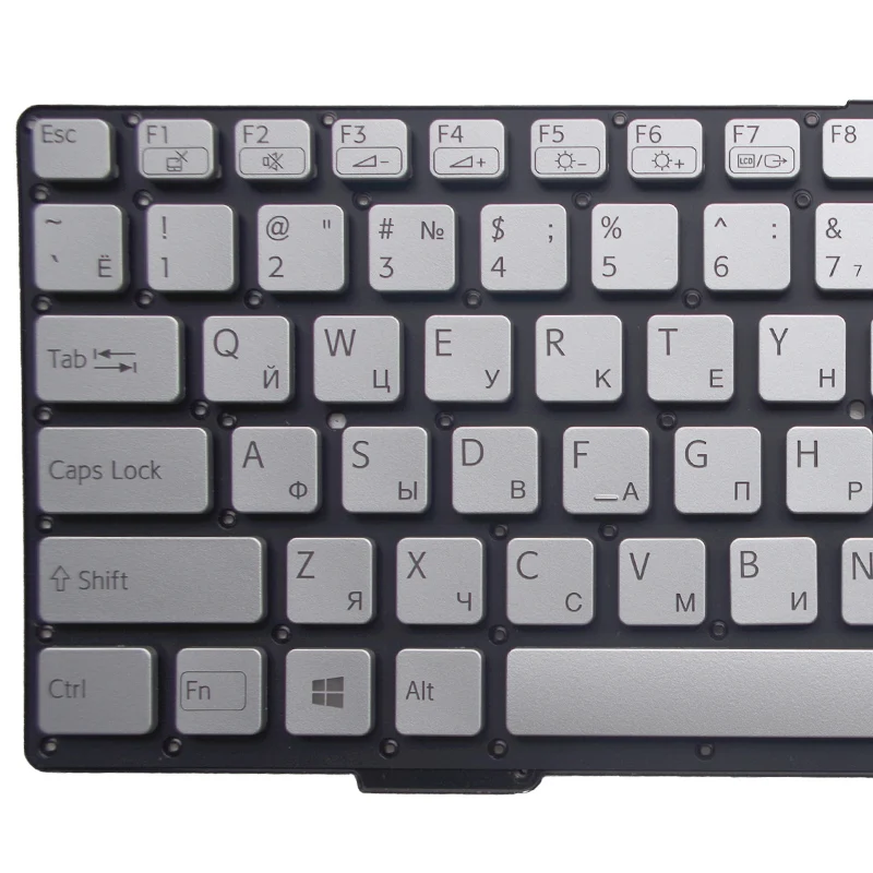 Русская RU Клавиатура для ноутбука Sony VAIO SVE-13 SVE13 SVS-13 SVS13 серебряный цвет |