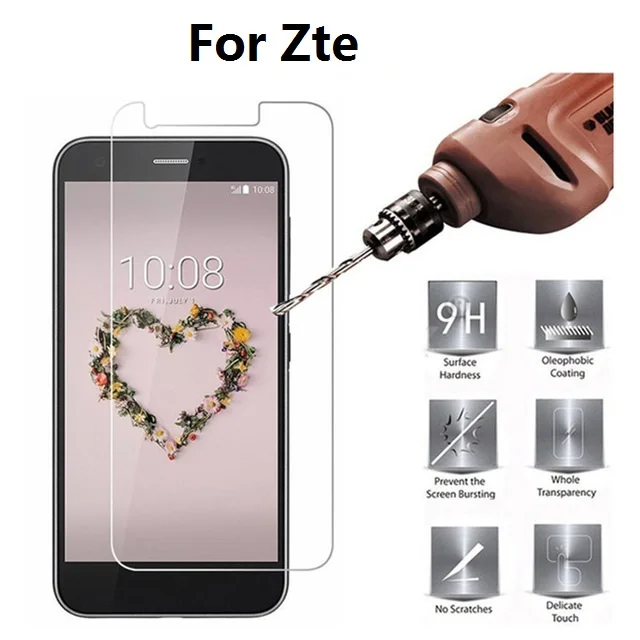 Tempered Glass Not Full Cover Protector For ZTE Blade A601 v7  A610 V8Q A330 Vantage A521 FOR ZTE Overture 3  tempo GO