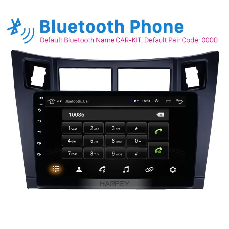 Harfey Автомобильный мультимедийный плеер для 2005 2011 TOYOTA YARIS/ VIAndroid 8 1 9 "головное
