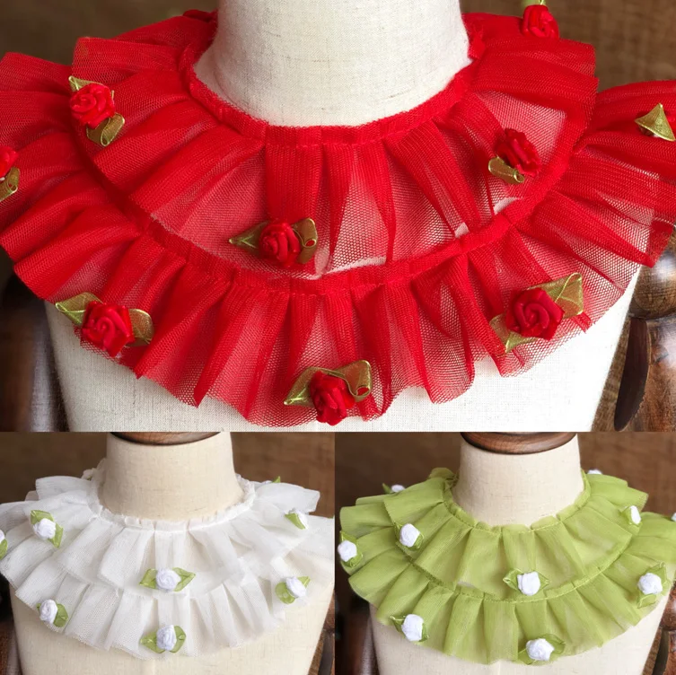 LASUI широкий 5 см ярдов DIY воротник манжета юбка платье ювелирные аксессуары Comely green
