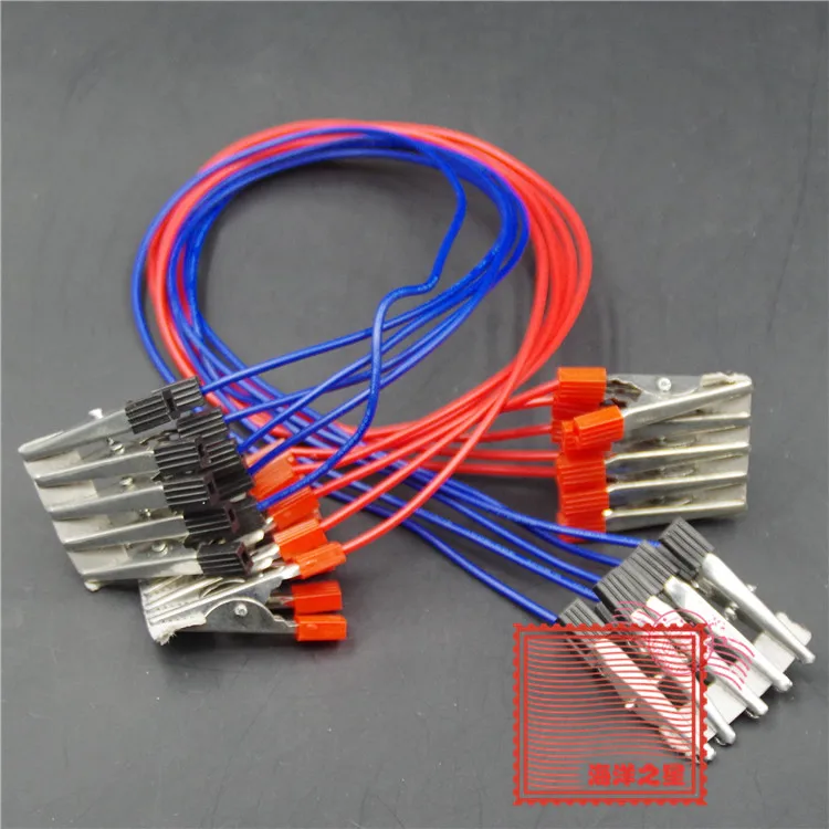 10pcs Physical Electrical Experiment Wire Physical Wire Alligator Clip Wire 40cm Physical Electrical Teaching Instrument