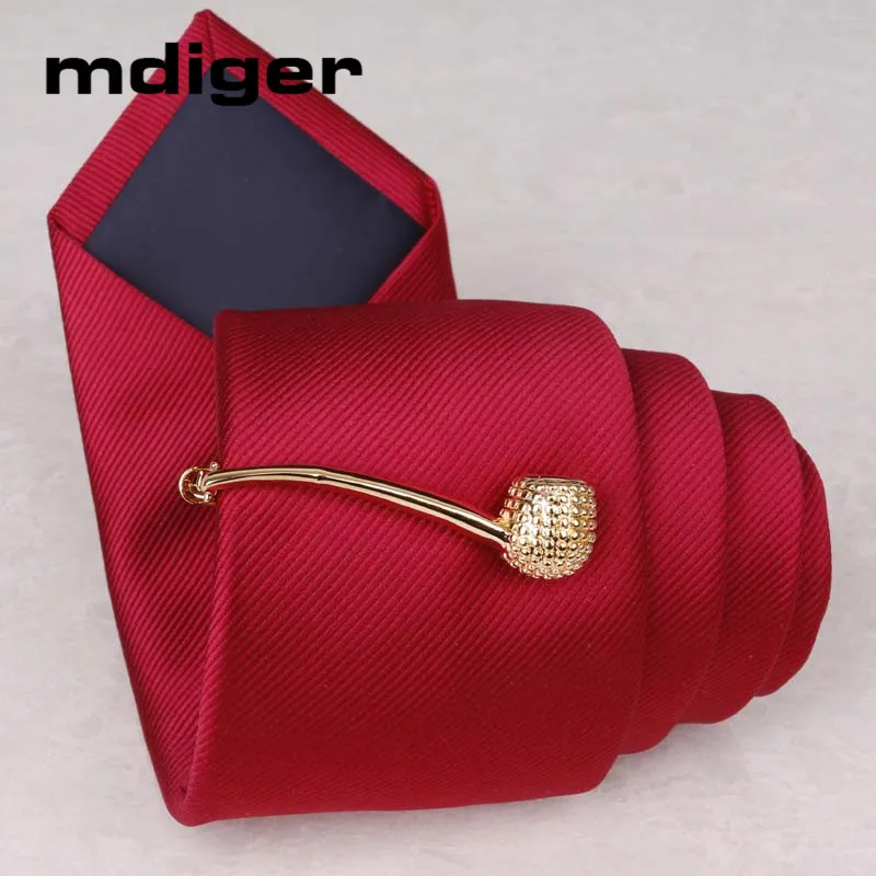 Mdiger брендовый мужской галстук с зажимом медный праздничный деловой ГАЛСТУК