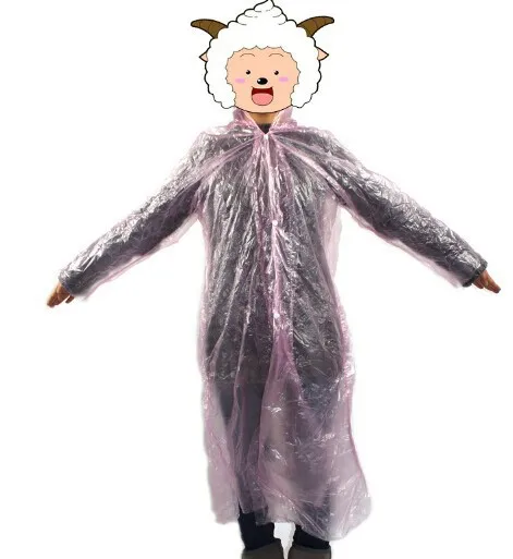 Одноразовый дождевик для взрослых аварийный водонепроницаемый капюшон пончо