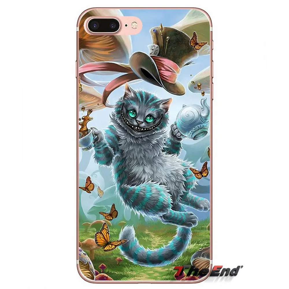 Для Samsung Galaxy J1 J2 J3 J5 J7 A3 A5 A7 2015 2016 2017 J530 J730 Fundas Coque Alice in Wonderland Space Cheshire Cat Cover | Мобильные
