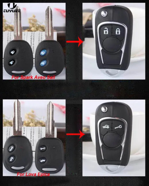 

Blank Modified Flip Folding Remote Key Shell For Chevrolet Epica Lova Spark Aveo Sail Car Key Blanks