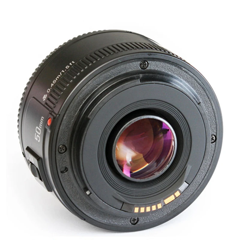 Объектив YONGNUO YN50mm f1.8 YN EF 50 мм f/1 8 AF апертура YN50 автофокус с чехлом на кожух линзы