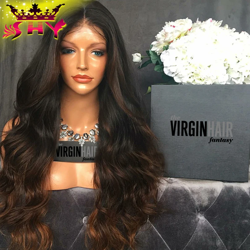 Glueless Полное Кружева Парики Человеческих Волос С Волосами Младенца 150% Плотность