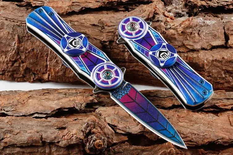 Fidget Spinner Multi-function портативный складной нож открытый Творческий крутой Спиннер EDC