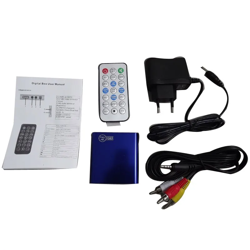Мультимедиа HD 1080 P мини Media Player HDMI CVBS YPbPr Выход MKV/RM/RMVB H.264 плеер Поддержка USB диск