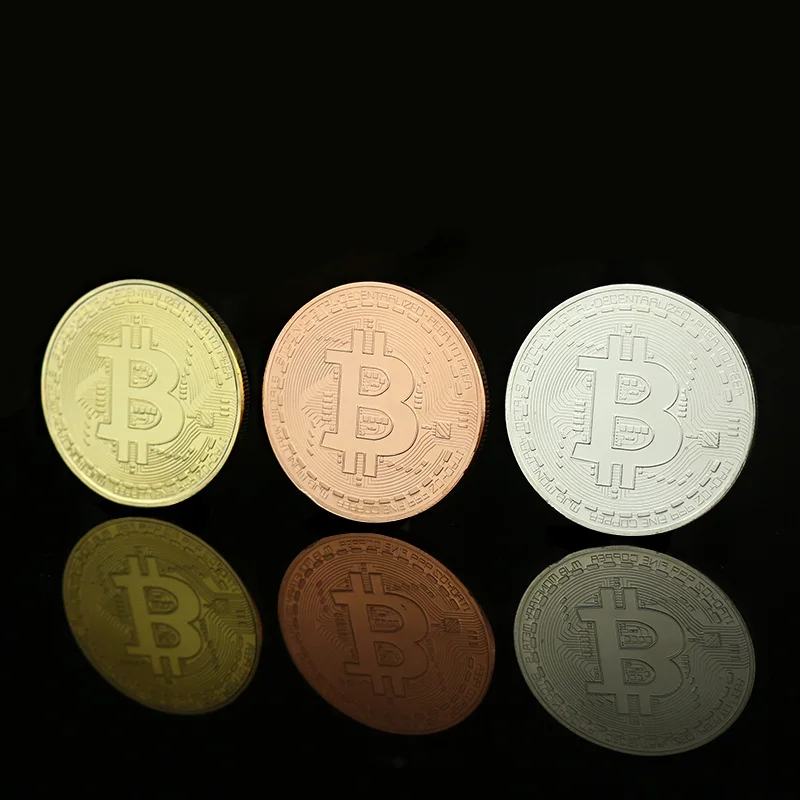 Медаль Биткоин BTC 3 шт./компл. золотое/серебряное/медное покрытие стальной