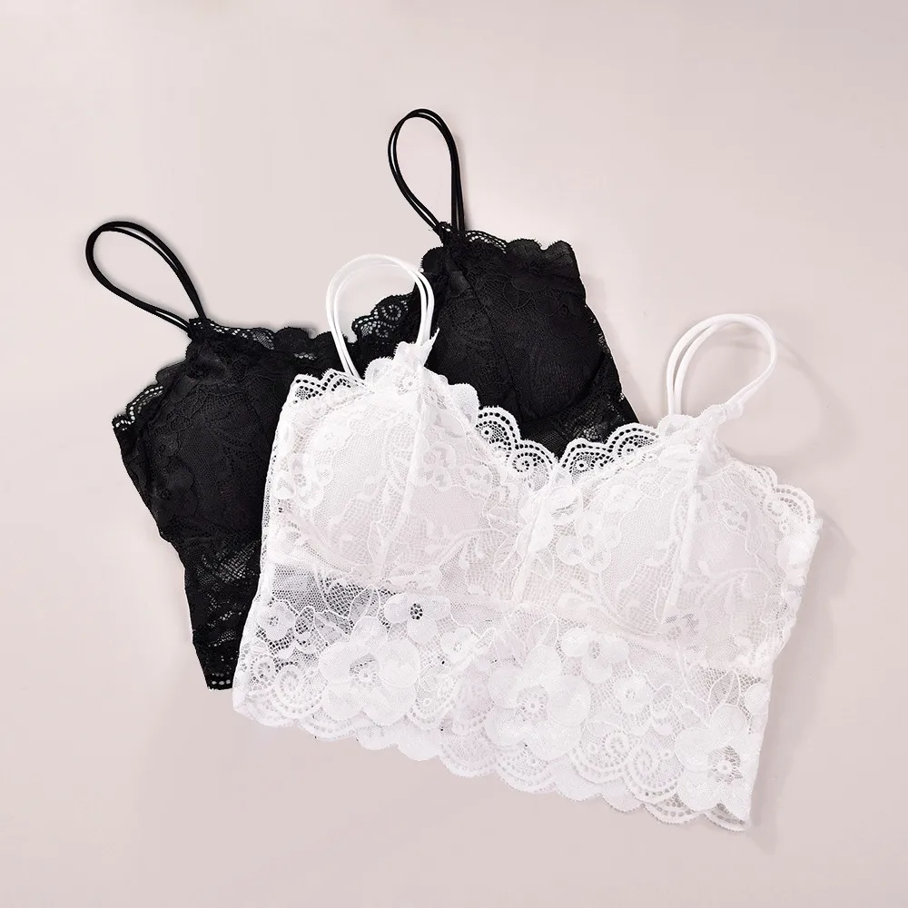 Женский кружевной бюстгальтер с чашками пуш ап|Спортивные топы| |