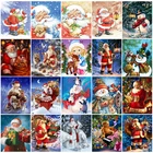 Алмазная живопись сделай сам, вышивка крестом, Дед Мороз, Рождественская Подарочная Алмазная мозаика, художественное украшение для рукоделия