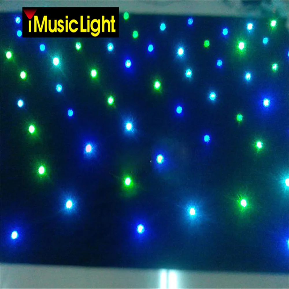 Бесплатная доставка 4 м x 6 пожаробезопасный RGB 3 в 1 гибкий светодиодный Звездный