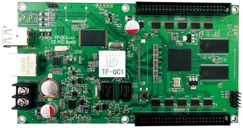 

free shipping Asynchronous full-color control card TF-QC1 with hub75 board LED display full color grayscale video card