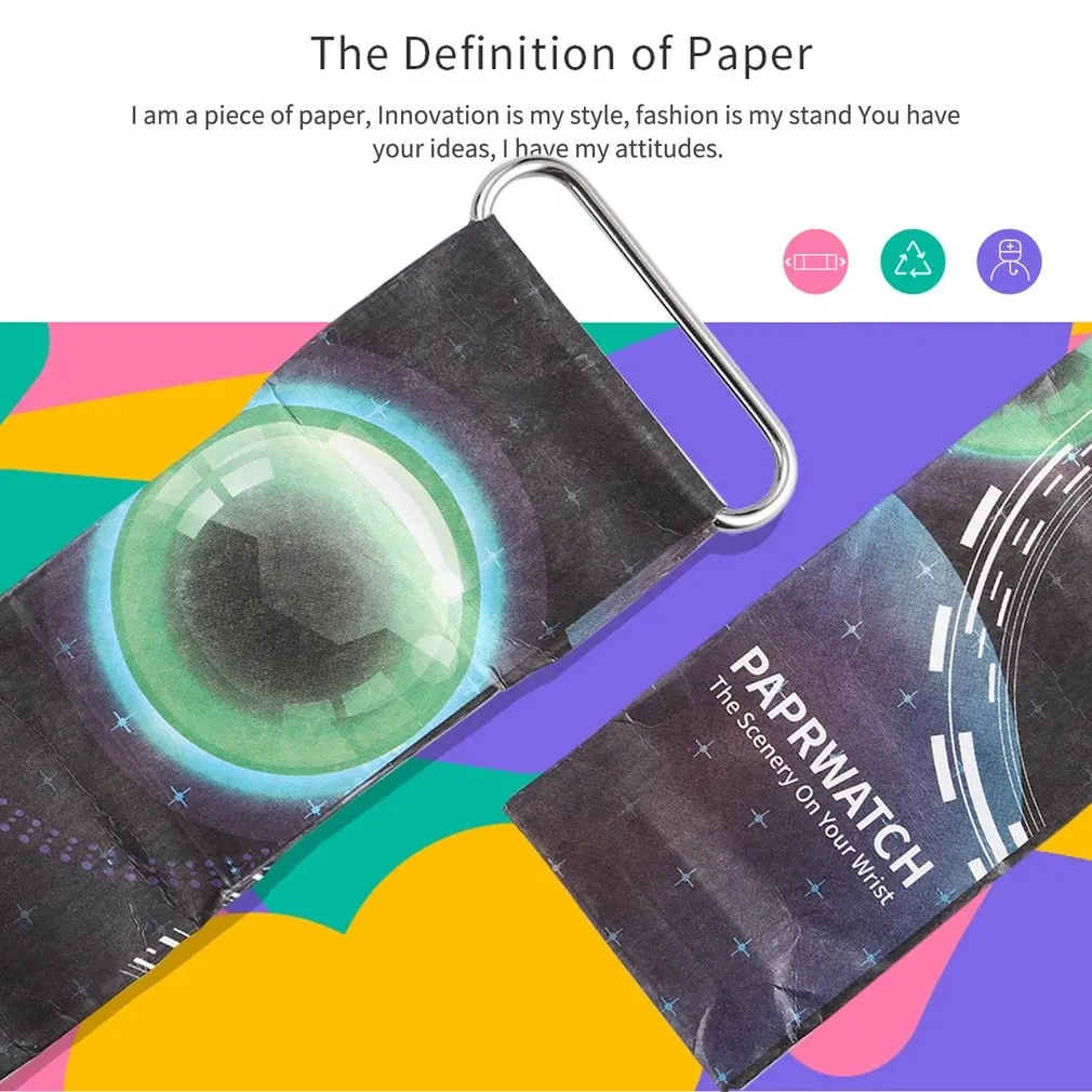 Персонализированные бумажные часы жизнь водонепроницаемый бумага ремешок