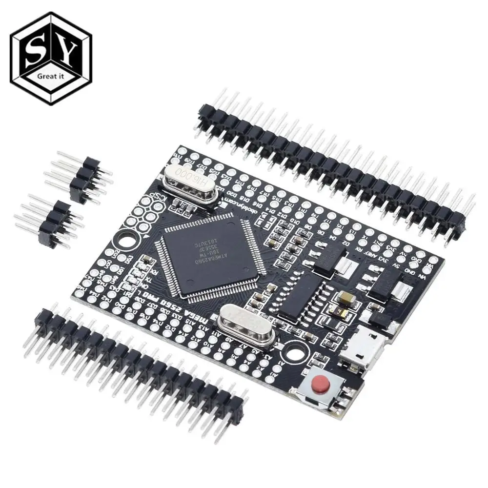 1 шт. Great IT Mega 2560 PRO MINI 5 В (вшивка) CH340G с штырьками совместимыми arduino 2560|Интегральные