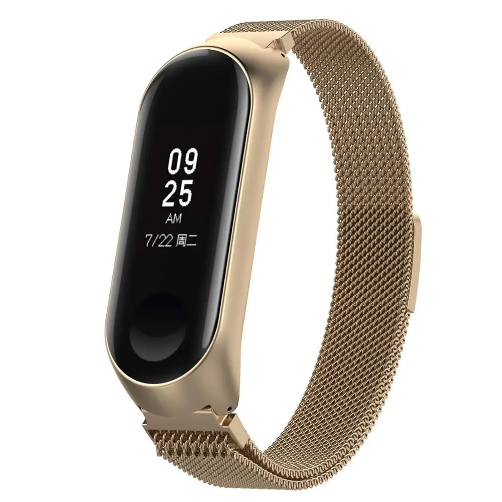 Металлический Ремешок на руку для mi band 3 4 Безвинтовые браслеты из нержавеющей