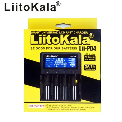 Зарядное устройство LiitoKala Lii-500 PD4 402 202 S1 100 18650 ЖК-дисплей тестовые аккумуляторы 26650