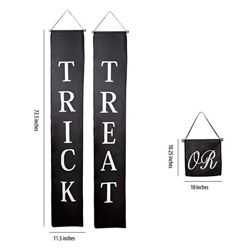 3 шт./компл. черный баннер с надписью Trick or Treat Мешковина вечерние товары на