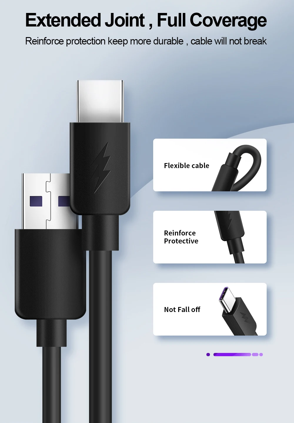 Rocketek Quick Charge USB C type C кабель 5A для huawei Lite Pro usb зарядный кабель для huawei P10 P20 P30