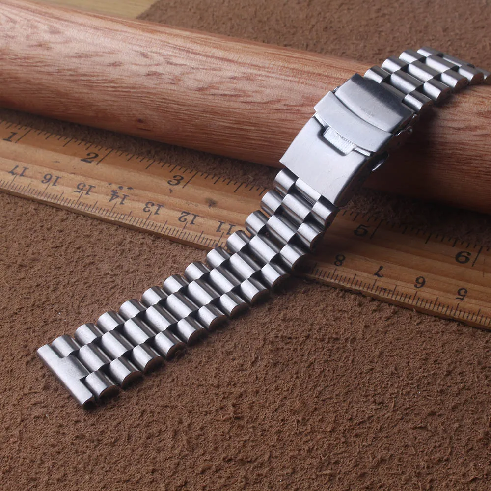 

Watchbands 20mm 22mm 24mm 26mm Silver Solid links matte Stainless Steel Strap bracelet Straight End Bracelet For Tag heuer Watch
