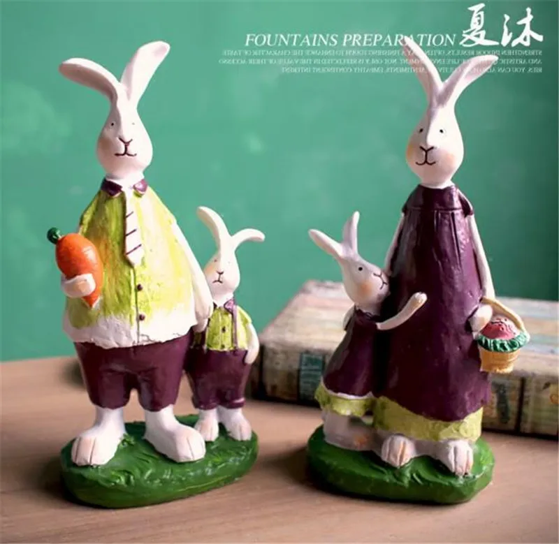 

Freeshipping,high-19cm,Of America country to do the old coffee shop cute rabbit home decorations ornaments living room furniture