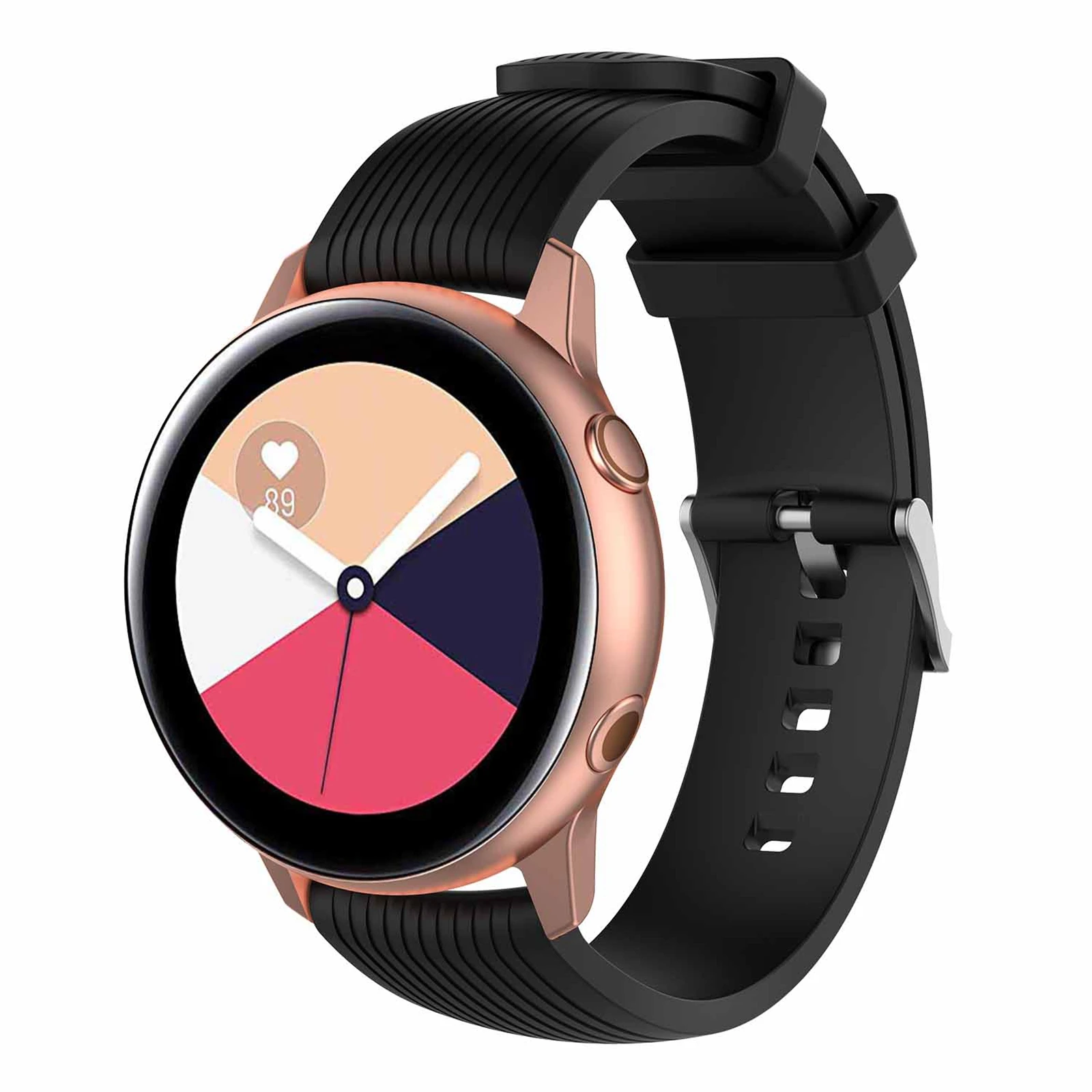 Ремешок силиконовый для смарт часов Samsung galaxy watch active браслет наручных умные