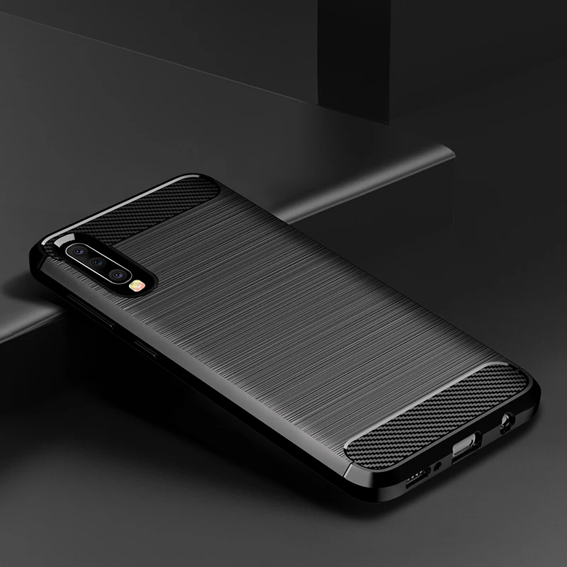 For Samsung Galaxy A50 A10 A20 A30 A40 A70 A90 Case Silicone Rugged Armor Soft Cover Carbon fiber Phone Fundas Coque |