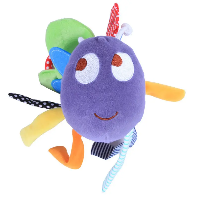 Мягкие куклы для новорожденных милая музыкальная пчелка погремушка малышей