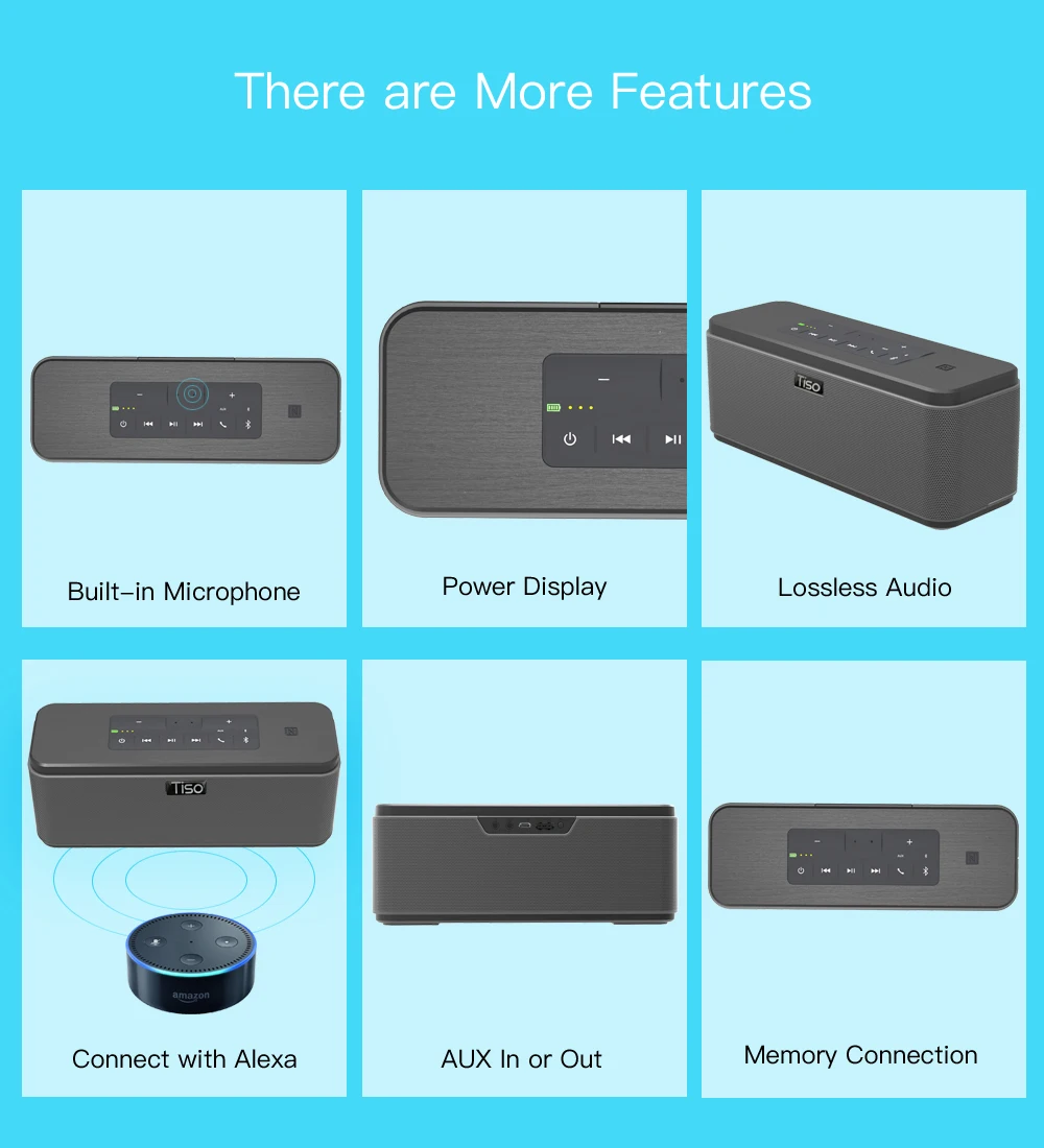 Tiso 2,2 каналов 30 Вт громкоговорители Беспроводные Bluetooth колонки 3D стерео супер бас NFC AUX внешний аккумулятор домашний звук сабвуфер