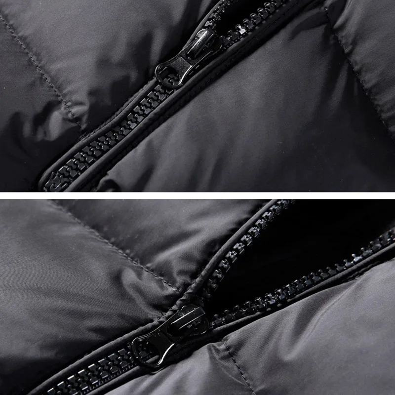 Высококачественный зимний пуховой жилет Schinteon с капюшоном пальто черная теплая