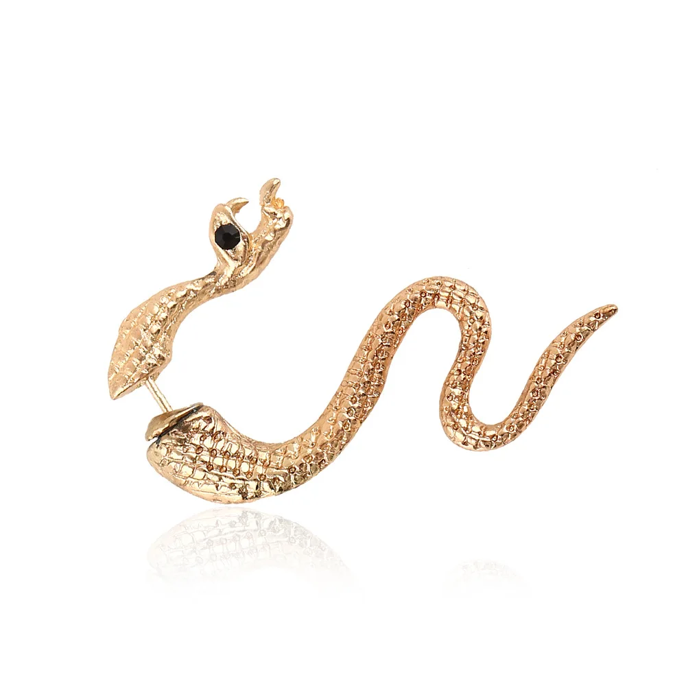 

1PC Fashion Jewelry Statement Earrings 2018 Punk Snake Long Ear Cuff Earring Jackets Earrings For Women And Men Gifts EJ009