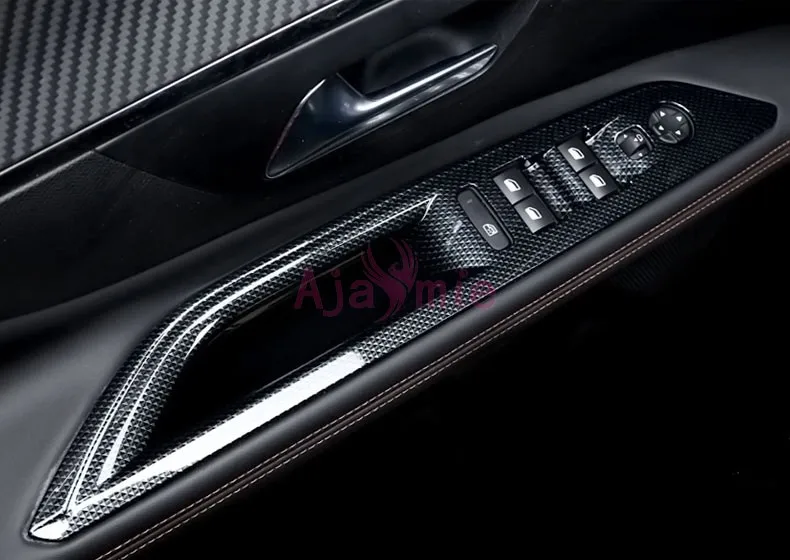 Аксессуары для Peugeot 5008 3008 2017 2018 цветное внутреннее стекло из углеродного волокна