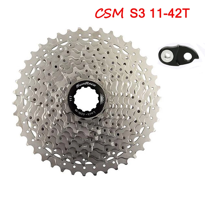 S3-Sliver-11-42T Sunracing 10 скоростей CSMS3 CSMX3 велосипед свободного хода 11-40T 11-42T 11-46T широкое соотношение велосипедная кассета для горных велосипедов инструмент маховик - Цвет: S3-Sliver-11-42T