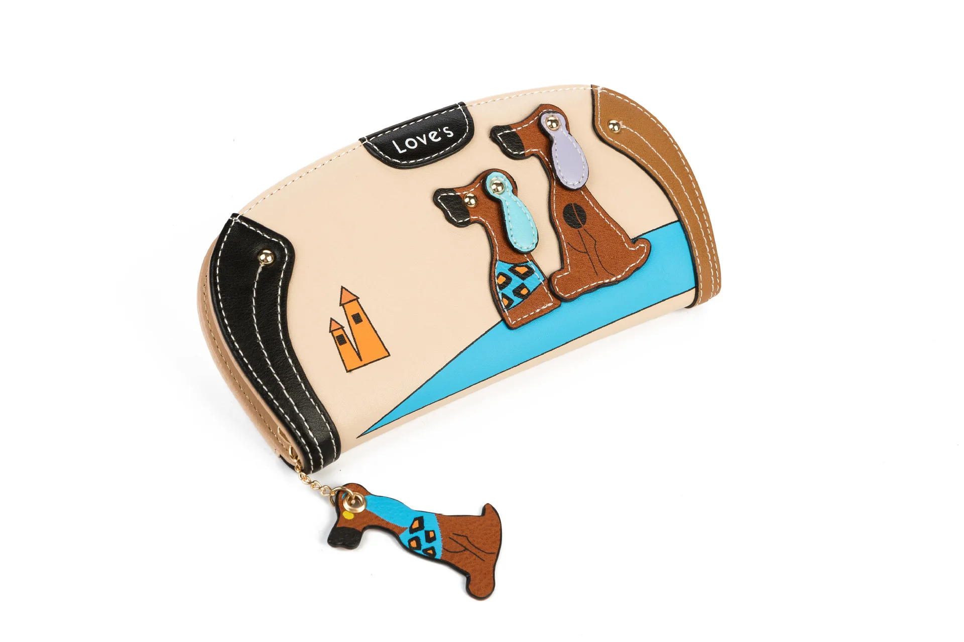 Новый из искусственной кожи Для женщин кошельки милый кошелек со щенком Пёс