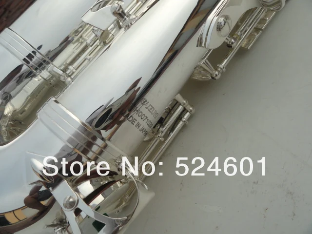 SUZUKI Tenor саксофон капля B поверхность Посеребренная Bb саксофон с бакелитовым мундштуком B плоский Sax фирменный инструмент с Чехол