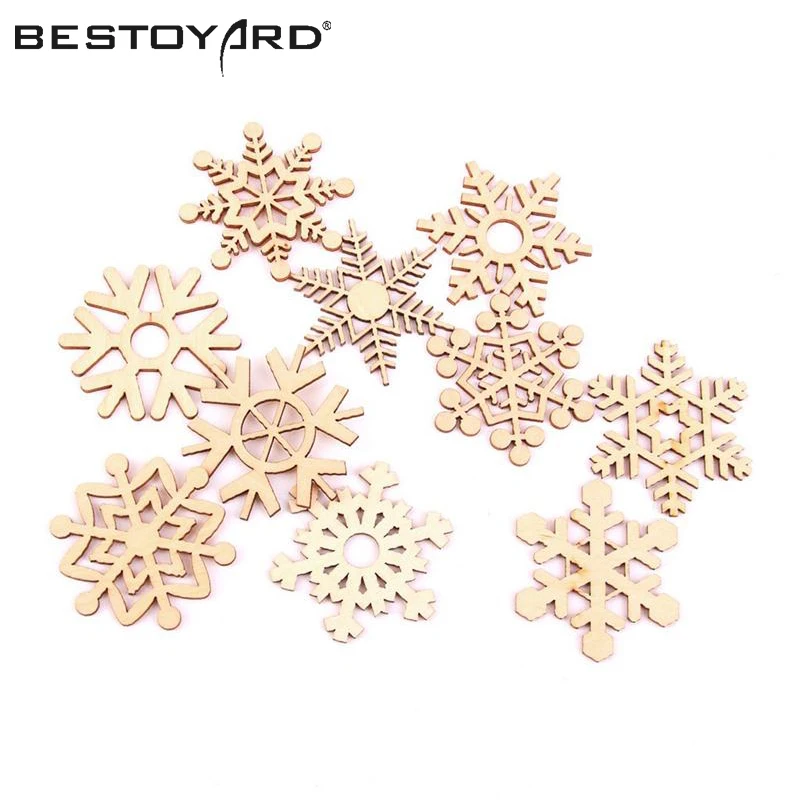 10 шт. деревянные снежинки для рождественской елки|ornament wood|ornaments for christmaswood ornaments