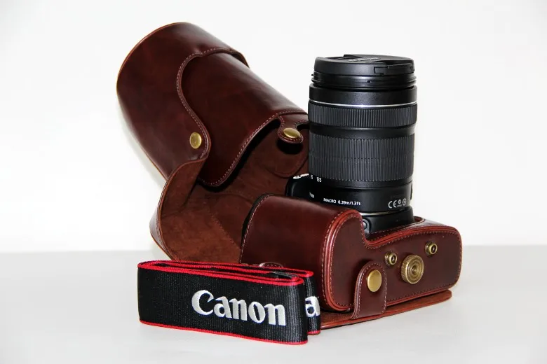 Заводская распродажа новый чехол из искусственной кожи для камеры + ремешок Canon EOS