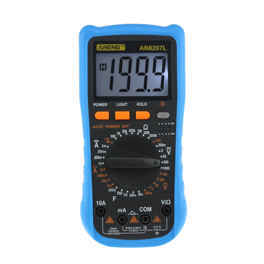 Aneng AN8207L Цифровой мультиметр 2000 отсчетов портативный ЖК дисплей Дисплей AC/DC Ток