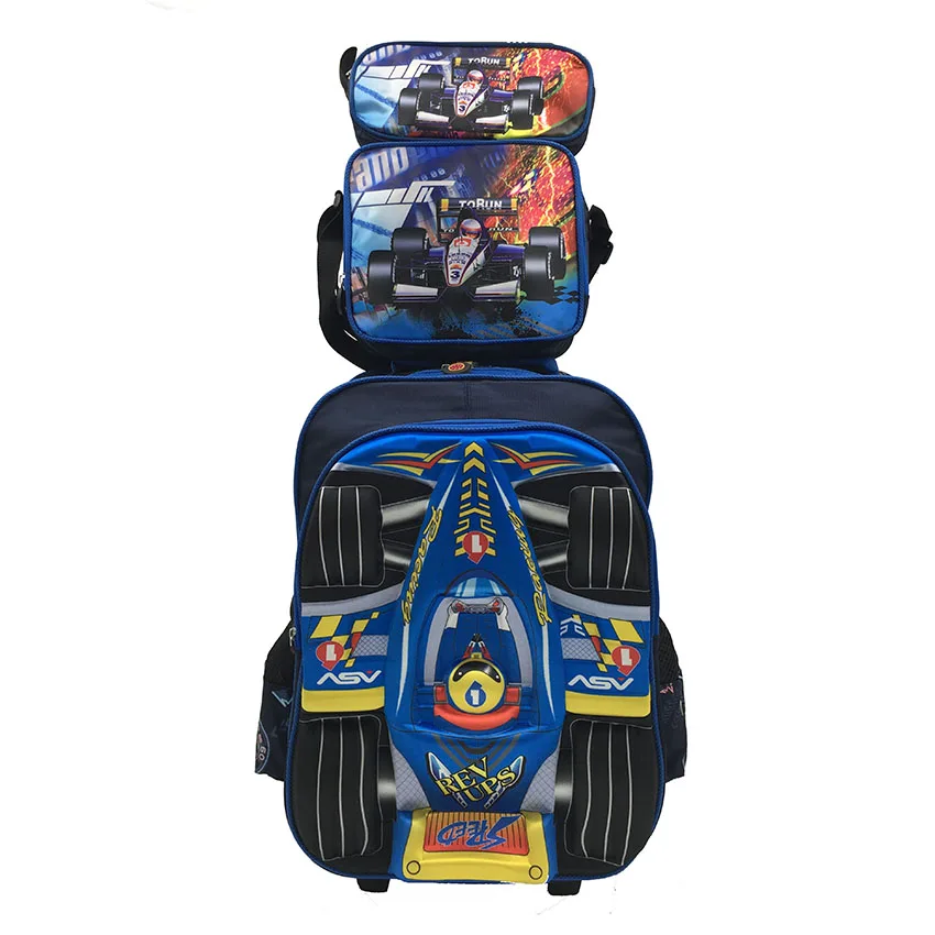 Детские рюкзаки JASMINESTAR с колесиками 3 шт. Детская сумка на колесах 3D ракетой