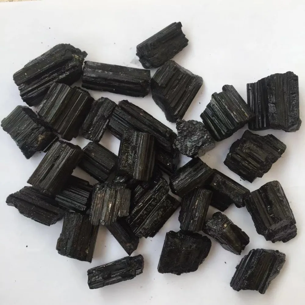 5 шт. Прямая поставка натуральный сырой черный турмалиновый драгоценный камень